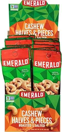 EMERALD CASHEW HALVES AND PIECES, 1.25-OUNCE (PACK OF 12)