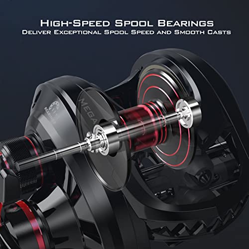 KastKing MegaJaws Baitcasting Fishing Reel, New AutoMag Dual Braking