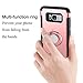 DONWELL Galaxy S8 Plus Business Style Hybrid Shockproof Protective Phone Case Cover with Built-in Ring Grip Stand Holder for Samsung Galaxy S8+ / SM-G955 6.2