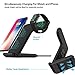 FanArti Compatible iPhone X/8/8 Plus QI Wireless Charger iWatch Series 2/3 Stand with Magnetic Charger Module,Fast Charging Station Dock Pad for Smartwatch,Galaxy S9,MFi Certificated Replacement for