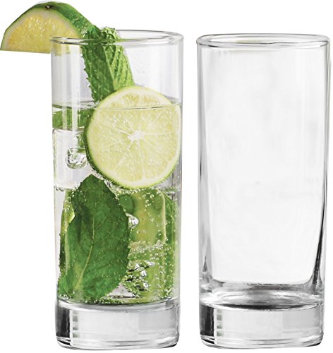 Circleware Mojito Sling Drinking Glasses, Set of 4, 11.5 oz., Clear