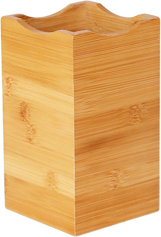 AllBombuu Bamboo Utensil Holder,Cooking Tool Holder with Utensil Organizers for Kitchen Countertop Storage (Utensil Holder)