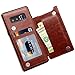 Galaxy Note 8 Wallet Case, MMHUO Premium PU Leather Galaxy Note 8 Case with Credit Card Holder Double Magnetic Buttons Flip Shockproof Protective Cover Samsung Galaxy Note 8 - Brown