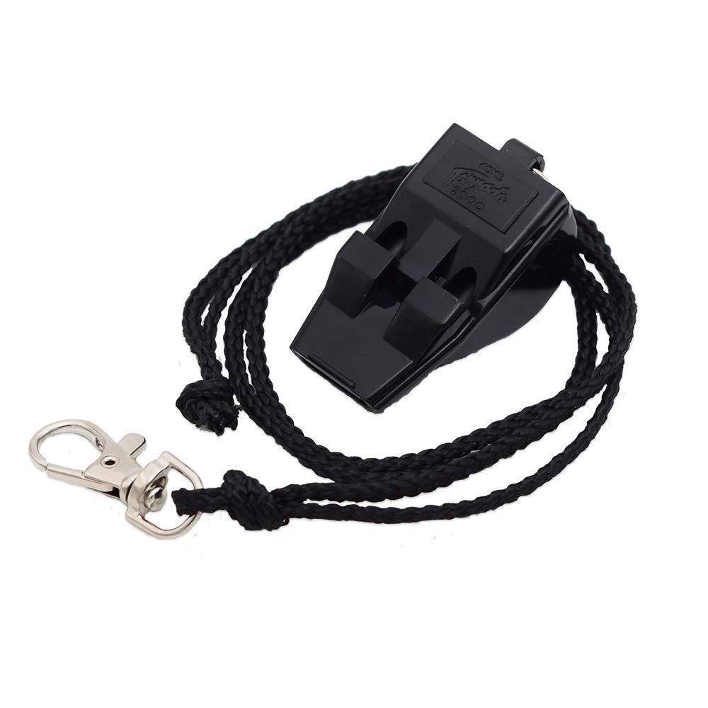 ACME Tornado T2000 Emergency and Signal Whistle with Whistle Band (Black/Black)