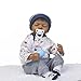 Terabithia 50cm Black Rare Alive African-American Sleeping Reborn Baby Boy Dolls, May God Bless You