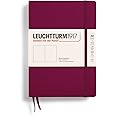 LEUCHTTURM1917 - Notebook Hardcover Medium A5-251 Numbered Pages for Writing and Journaling (Port Red, Plain)