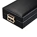 MBLife Laminated Leather Black Double Layer Internal Mirror Travel Jewelry Box