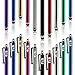 TCD Multi-Colored 10 Pack Colorful Premium Long Metal Capacitive Stylus Pens Universal Compatible with All Touch Screen Devices iPad, iPhone Galaxy Amazon Devices and More!