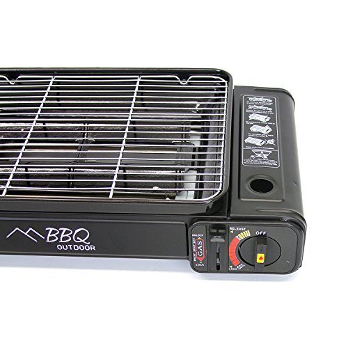Evelyne GMT-10270 2 in 1 Portable BBQ Butane Gas Stove with Grill Rand and Griddle