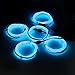 EL Wire,SOLMORE 5 X 1 Metre EL Wire Neon Glowing Strobing Light Waterproof LED Strip Electroluminescent Wire Kit for Halloween Party Xmas Indoor Outdoor Decoration (Blue)