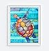 Sea Turtle Honu, Peace and Longevity by Danny Phillips Art Print, Unframed, Hawaiian Beach Coastal Ocean Sea Wall Decor, Nursery Kids Room, Nautical Summer Gift, 8x10 Inches