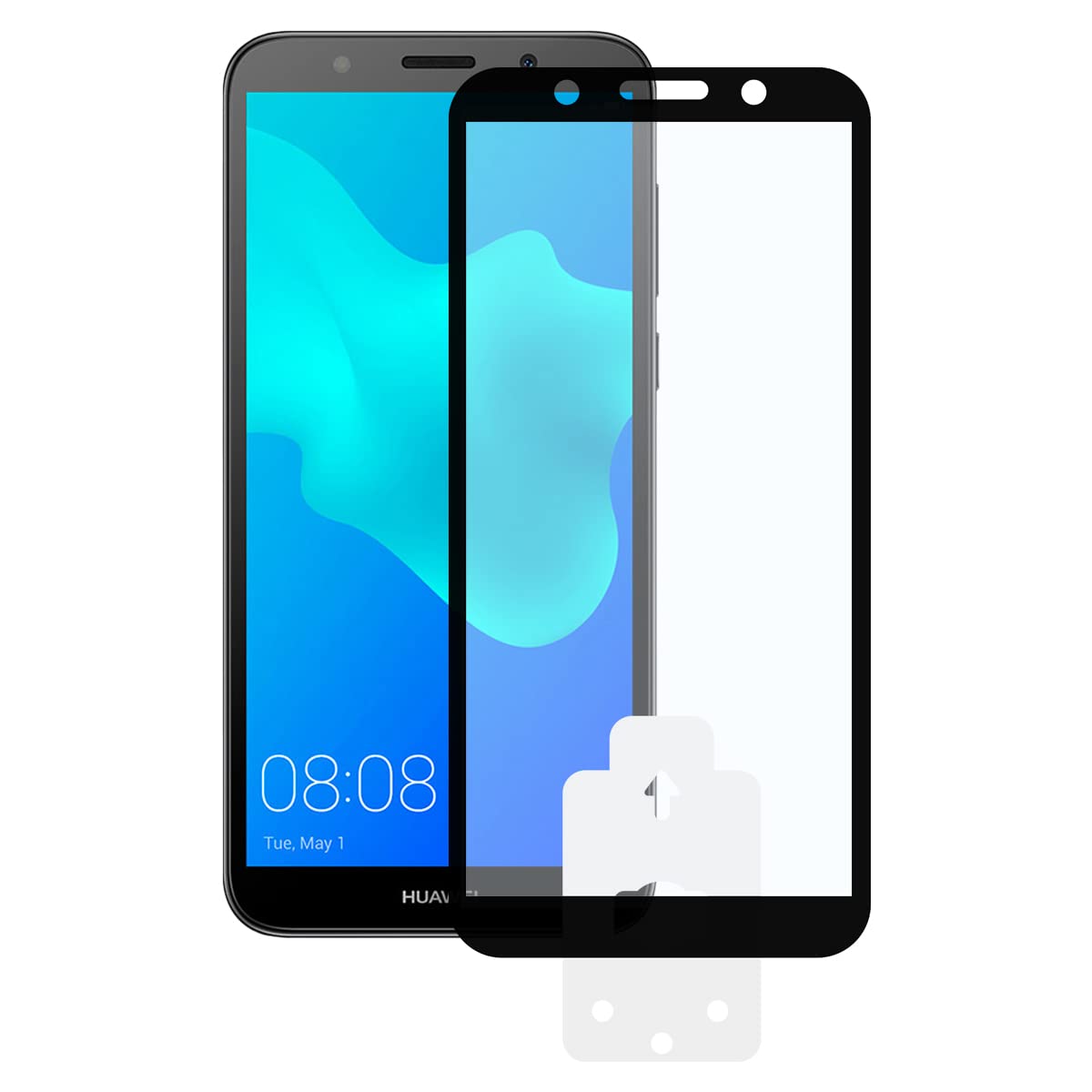 Ksix Tempered Glass Screen Protector for Huawei Y5 2018 2.5 D Ne Gramos or