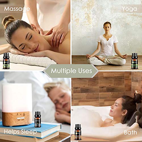 Essential Oils Set for Diffusers Aromatherapy Sleep Skin Natural Pure Rosemary Essential Oils Car Home Fragrance Aroma Plant Therapy Diffuser Oils for Candle Making