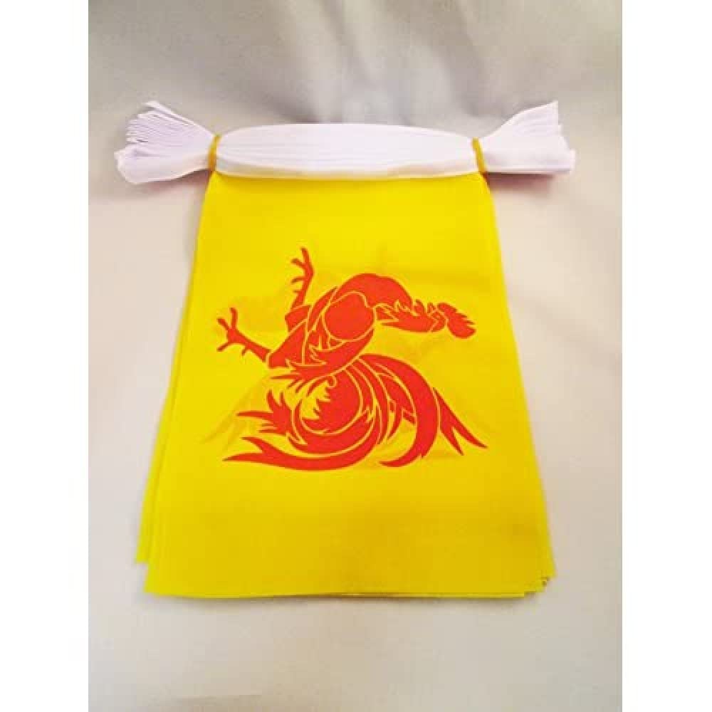 AZ FLAG Wallonia Bunting Flag, 20 Ft Garland 20 Small Belgium Flags 8'' x 6'', 100% Polyester String Pennant, 6 meters — image 1