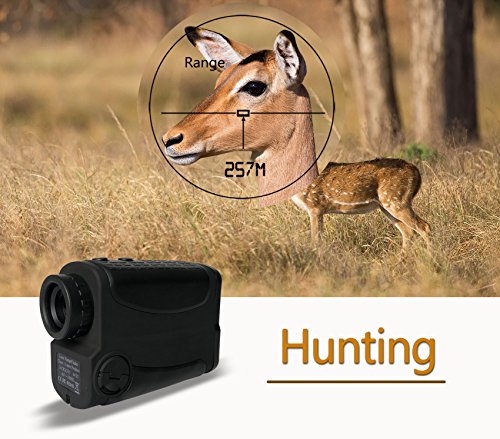 AOFAR Range Finder 1000 Yards Waterproof for Hunting Golf, 6X 25mm Measurer Laser Rangefinder with Speed Scan and Fog, Free Battery