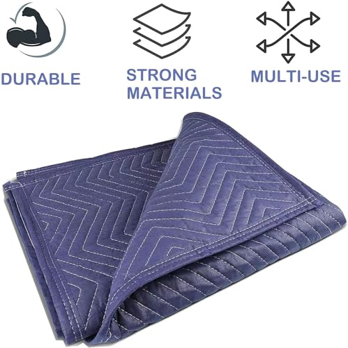 Moving Blankets, Heavy Duty Padded Moving Blankets, 79"x 72" Heavy Duty Packing Blankets, for Moving Shipping Thick Furniture Wrapping for Moving Supplies Professional Quilted Shipping Blankets