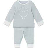 MORI Baby Unisex Snoozy Daywear Set - Comfortable Top and Elastic Waist Pants - Viscose from Bamboo - Two Piece Boy and Girl