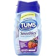 Tums Smoothies Smooth Dissolve Extra Strength 750 Berry Fusion - 750 mg - 60 Chewable Tablets Pack of 4