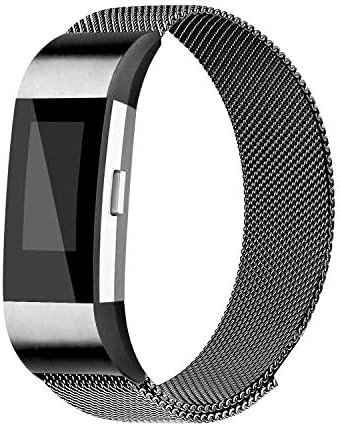 Goosehill Compatible Strap Bands replacement for Fitbit Charge 2, Stainless Steel Adjustable Replacement Accessories Bracelet Strap with Metal Lock compatible for Fitbit Charge 2