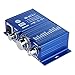 VicTec Car Mini Hi-Fi Audio Speaker Amplifier Bass Vol Treble With In-Car DC Powered Adapters