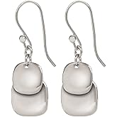 Spirit by Silver Forest Silver Tone Double Layered Squares Dangling Earrings