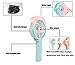 FIGROL Mini Misting Fan Outdoor Handheld Fan Portable USB Fan,with Battery Recharge and Metal Clip,3 Speeds Adjustable(Pink)