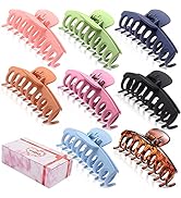 GQLV 8 PCS Large Hair Claw Clips for Women,4.4 Inch Big Banana Hair Clips for Thick Hair/Thin Hai...