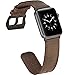 Watruer Compatible Apple Watch Band, 42mm 44mm Genuine Leather iwatch Strap Replacement Band with Stainless Metal Clasp for Apple Watch Series 4 & 3 & 2 & 1 Sport and Edition - Dark Brown