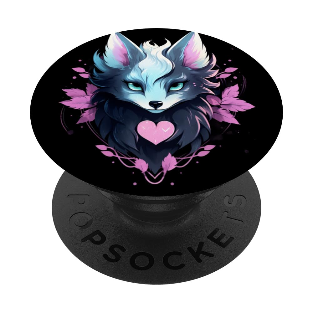 Pastel Goth Gothic Wolf Creepy Kawaii Anime Nu Goth PopSockets Swappable PopGrip
