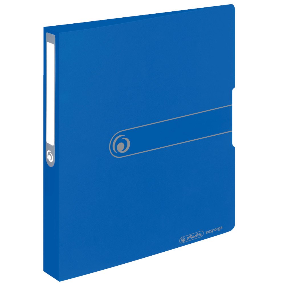 Herlitz 11205713 Ring Binder A4 Polypropylene 2 Ring Binder 2.7 cm Spine, 16 mm Capacity, Opaque Black 25 mm Filling Level 25 mm opak Blau