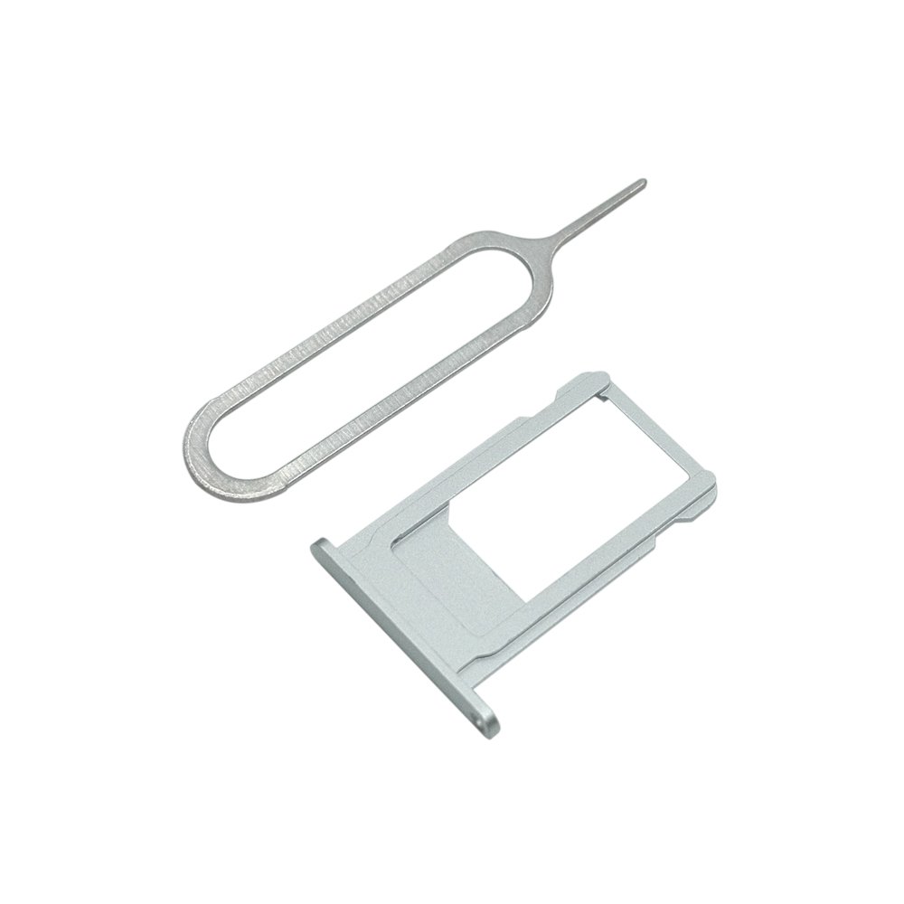 Cemobile SIM Card Tray Slot Holder Replacement for iPhone 6S 4.7 Inch + SIM Card Tray Open Eject Pin (Silver)
