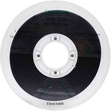 TitanAddit 1kg Refillable Spool PLA 3D Printer Filament 1.75mm, ±0.03mm Dimensional Accuracy, PHTHALATE-FREE, Compatible with 3D Printing Pens and FDM Desktop Printers
