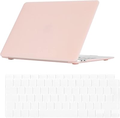 Se7enline Chalk Pink 13 Inch MacBook Air Case with Keyboard Cover UK Layout