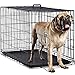 BestPet Dog Crate Double Door Folding Metal Dog Cage Plastic Tray Pet Crate Pet Cage W/Divider,24