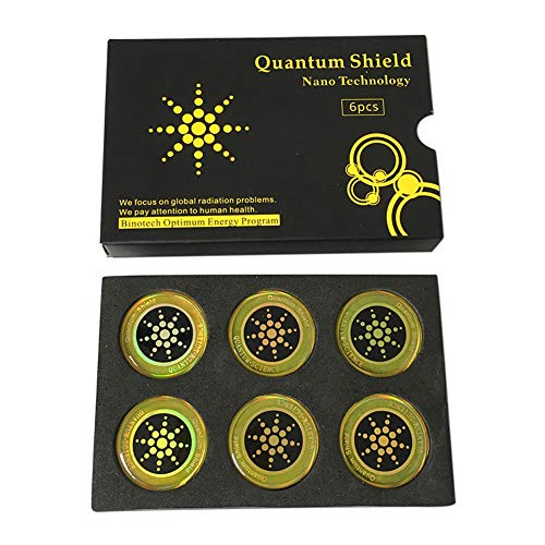 Tvoip Quantum Shield Sticker Mobile Phone Sticker for All Mobile Phones iPad iPod MacBook Computer Laptop Anti Radiation Protection from EMF Fusion Excel Anti-Radiation-Qty 6Pcs (Gold) - Thumbnail 7