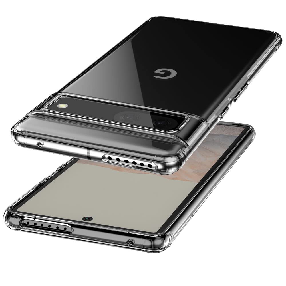 TECHGEAR Tough Case for Pixel 7 5G [Fusion FX] Premium Hybrid Tough Rugged Protective Bumper Case Heavy Duty Protection with Clear Back Designed For Google Pixel 7 - Clear