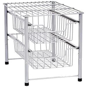 AmazonBasics - Organizador con cestas deslizantes en 2 niveles