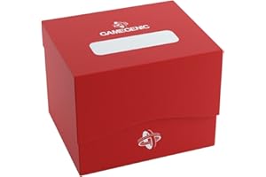 Gamegenic Side Holder 100+ XL Casual Deck Box | Double-Sleeved Card Storage with Flex Card Divider | Premium Card Protector | Cobra Neck Technology | Holds up to 100 Cards | Red Color | Made