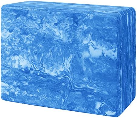 HIEGOO Yoga Blocks 9"x6"x3" EVA Foam Brick Provides Stability and Balance, Improve Strength and Deepen Poses - Perfect for Yoga, Pilates &amp; Home Workout (Blue)