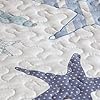 North End Decor Starfish Reef Coastal Quilt, King 3-Piece Bedding Sets, 110"x96", White