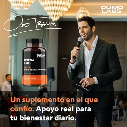 DUMO Aceite de Krill Antártico | Suplemento de Omega-3 de Krill Antártico | 60 Cápsulas 1000 mg de (EPA y DHA) con Fosfolípidos y Astaxantina | Fórmula Premium | Alta Pureza | 2 Meses de Uso