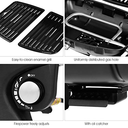 Giantex Portable Propane Gas Grill 12000 BTU Tabletop Camping Outdoor