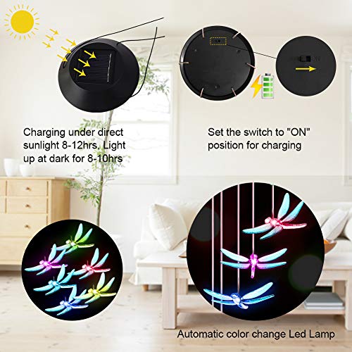 image for Slopehill Wind Chime Outdoor Color-Changing Waterproof Mobile Romantic