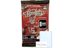 2025 Absolute Football NFL Retail Pack with 8 Trading Cards + Toploader + StreetCards Magnet! Look for The Kaboom Insert!