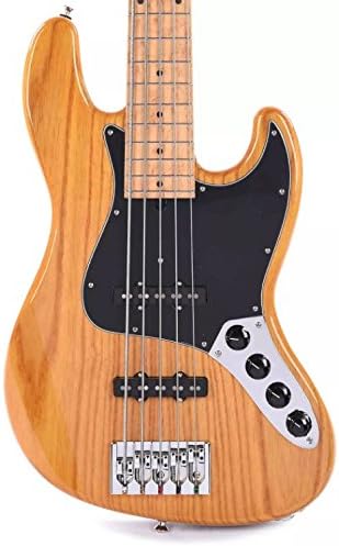 Mike Lull M5V 5-String Ash Natural w/3-Ply Black Pickguard, Duncan Pickups, Bartolini NTMB Pre-Amp