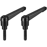 uxcell M6 x 16mm Handle Adjustable Clamping Lever Thread Push Button Ratchet Male Threaded Stud Knobs Locking Rotating Screw 