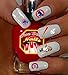 Chicago Cubs Clear waterslide nail decals (Nail tattoos) V1. Set of 70.