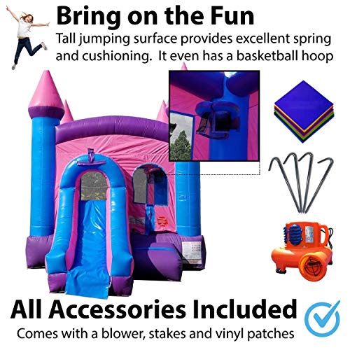 Inflatable Bounce House and Wet / Dry Slide 12' Foot x 12' Foot