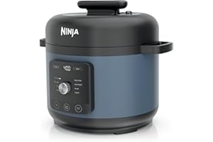 Ninja HyperHeat 6.5-Qt 9-in-1 Pressure Cooker with SimpliServe Pot, 1200-Watt Heating Element, HyperHeat Technology, Family-S