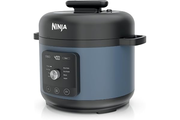 Ninja HyperHeat 6.5-Qt 9-in-1 Pressure Cooker with SimpliServe Pot, 1200-Watt Heating Element, HyperHeat Technology, Family-S